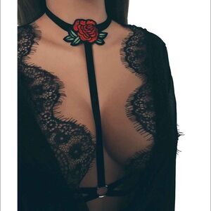 Harness Rose Choker Under Garment